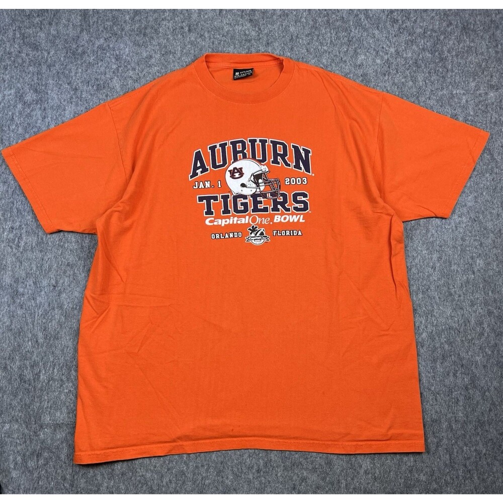 Vtg Gear For Sports Men's Auburn Tigers T-Shirt Capital One Bowl 2003 Y2K Sz XL
